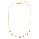 Many Sweet Hearts Edelstahl Halskette Gold