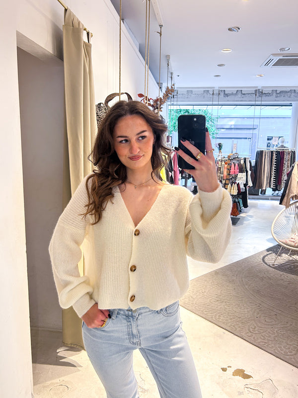 Strickjacke Beige
