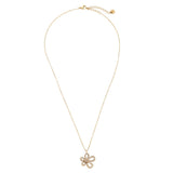 Cool Diamond Flower Edelstahl Halskette Gold
