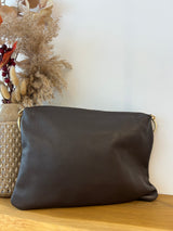 Eckige Schultertasche Braun