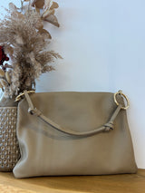 Eckige Schultertasche Taupe