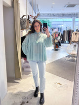 Pünktchen Bluse Mint