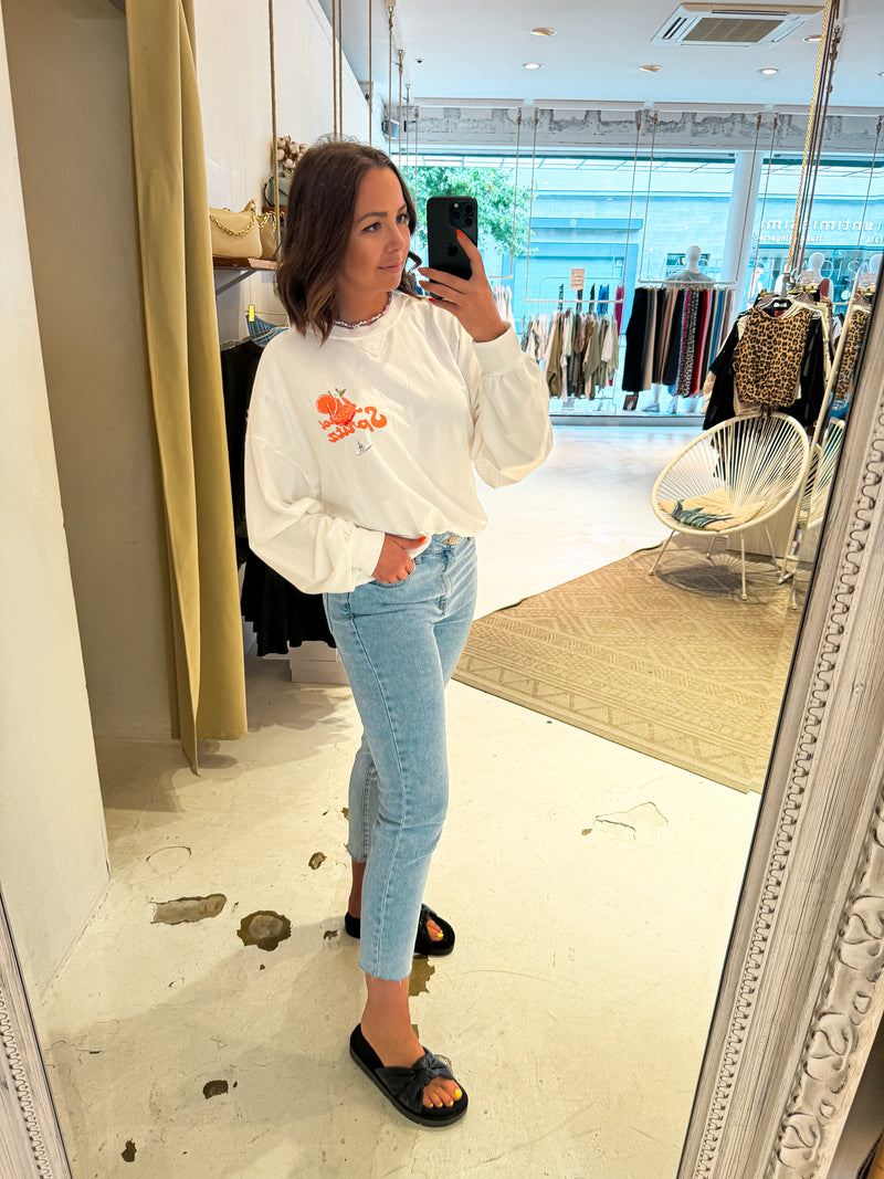 Aperol Crew Neck Weiß