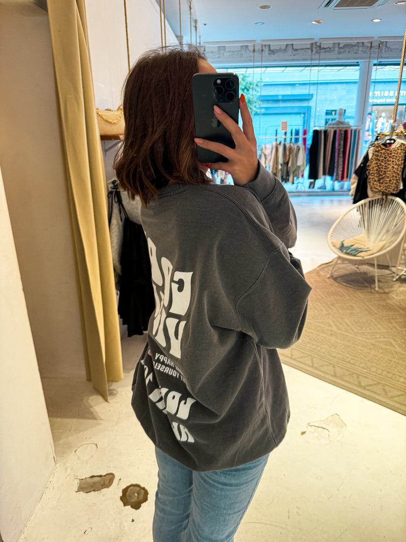 Good Vibes Crew Neck Dunkelgrau