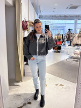 Kunstwildlederjacke Olive