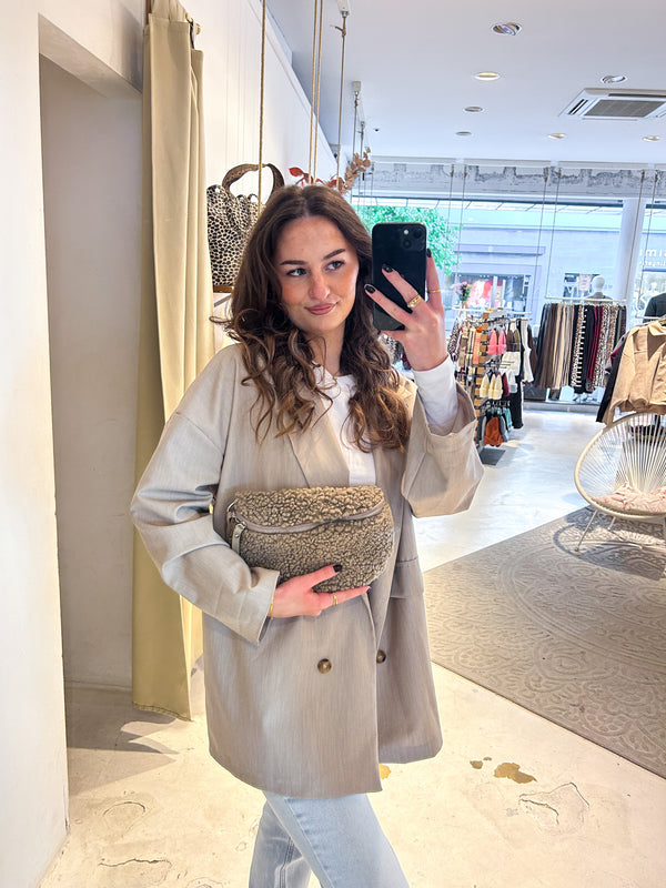 Teddy Crossbody Bag Taupe