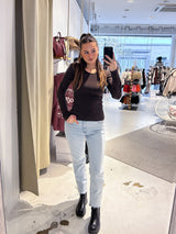 Ribbed Langarm Shirt Braun