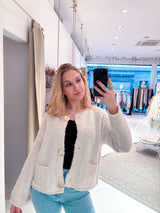 Teddy Cardigan Beige