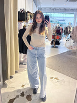 Shirt mit Rollkragen Beige