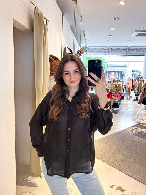 Kurze Bluse Braun