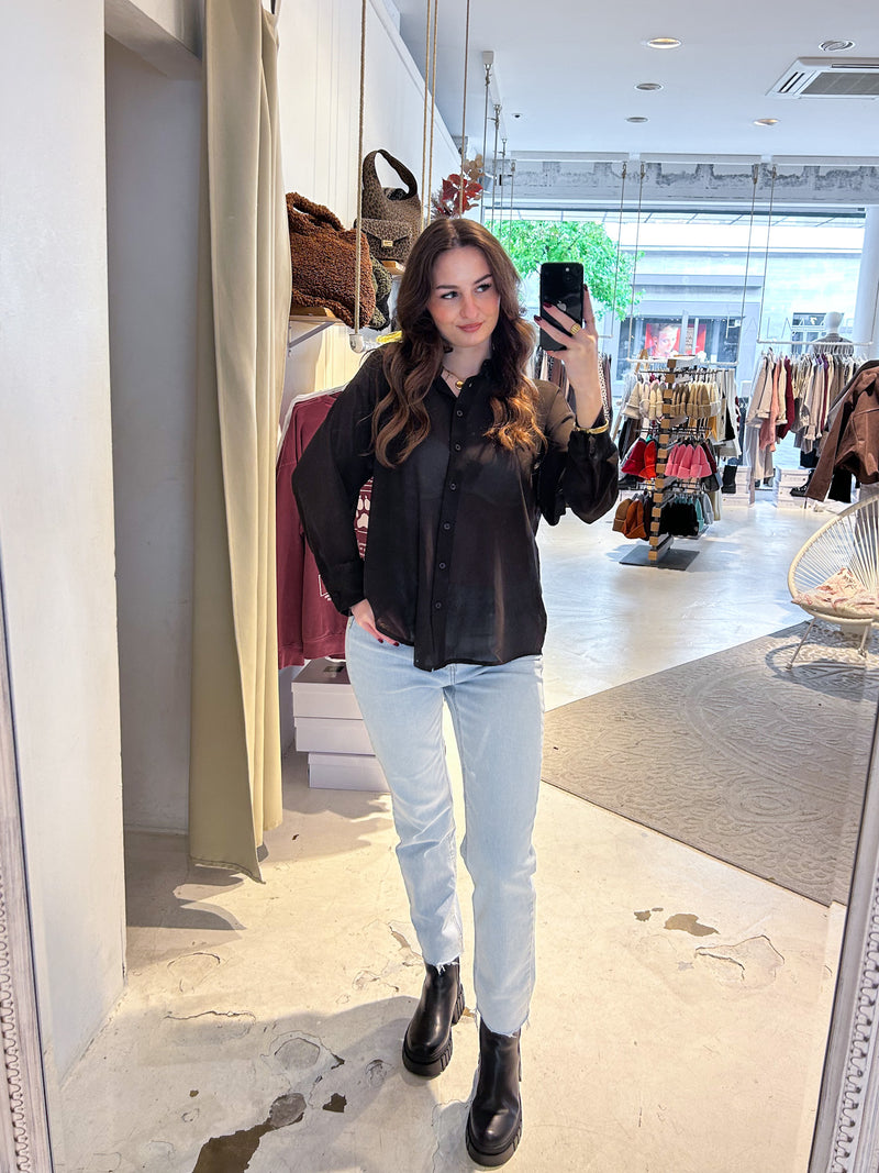 Kurze Bluse Braun
