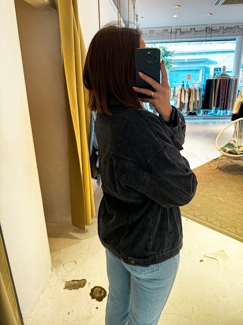 Jeans Jacke Schwarz