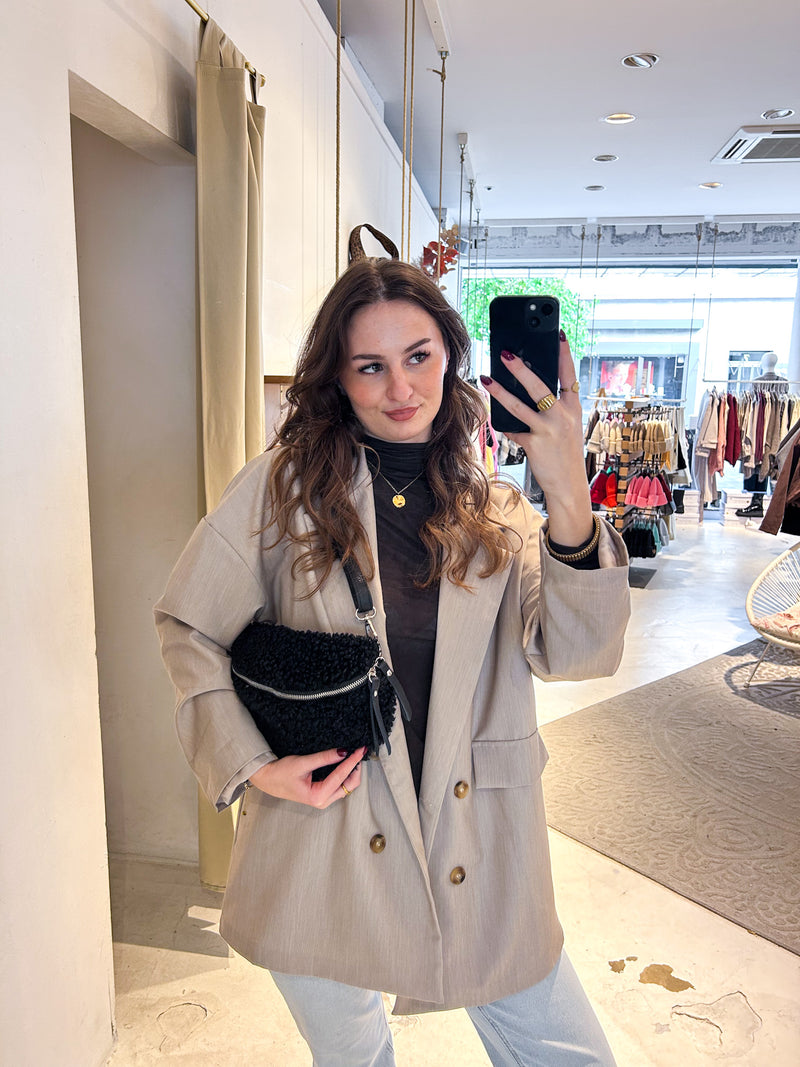 Teddy Crossbody Bag Schwarz