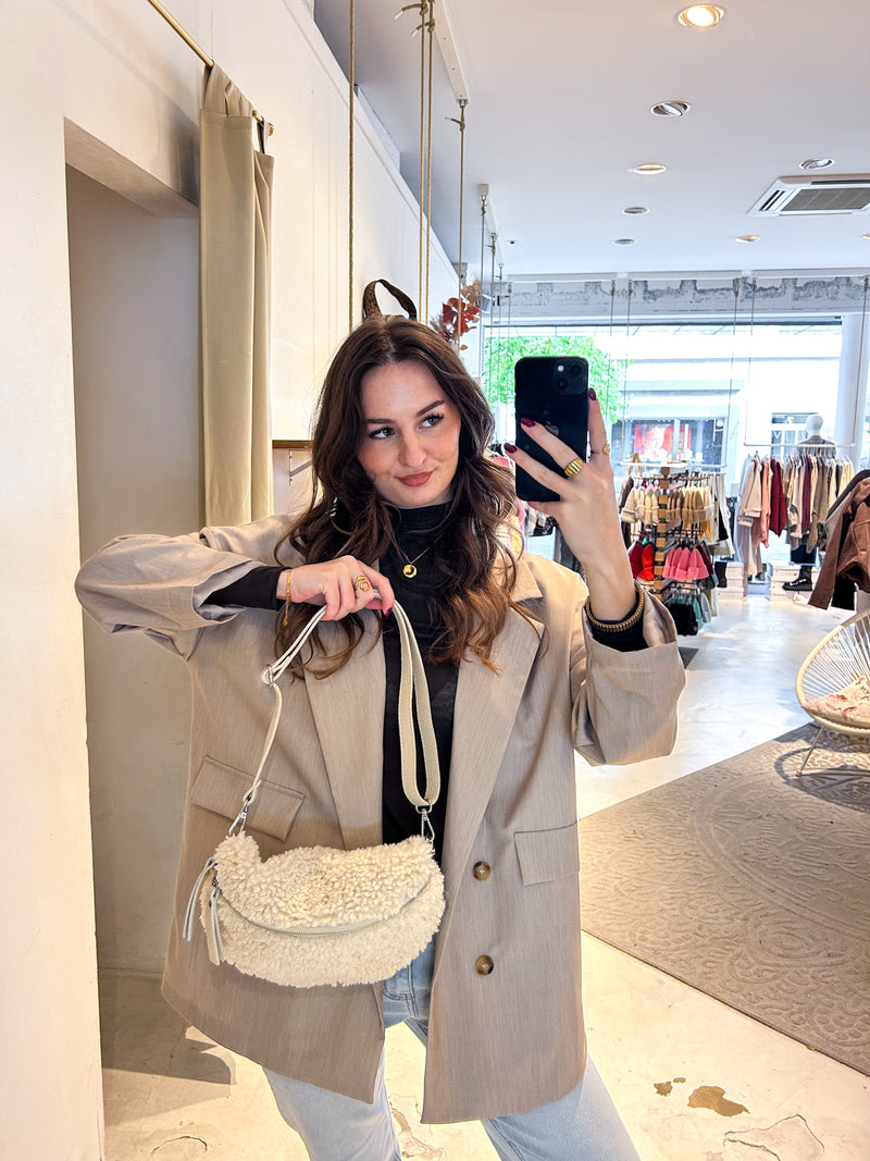 Teddy Crossbody Bag Beige