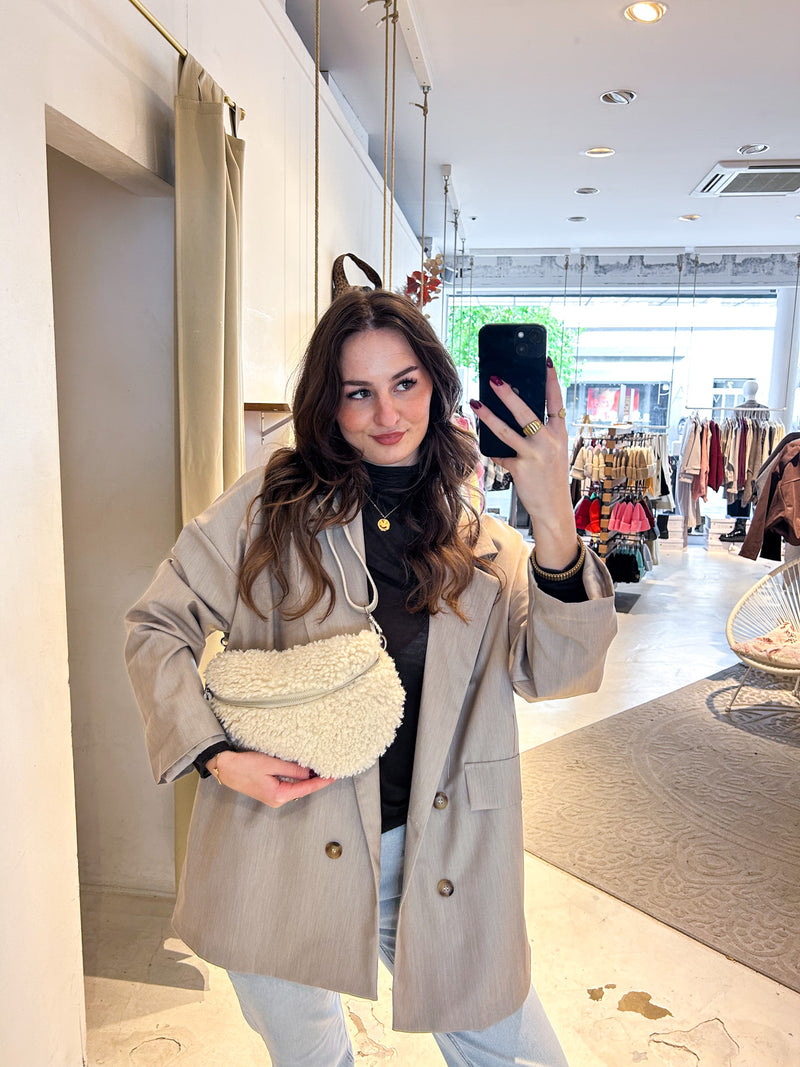 Teddy Crossbody Bag Beige