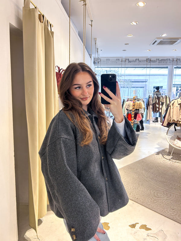 Kurzer Mantel Grau