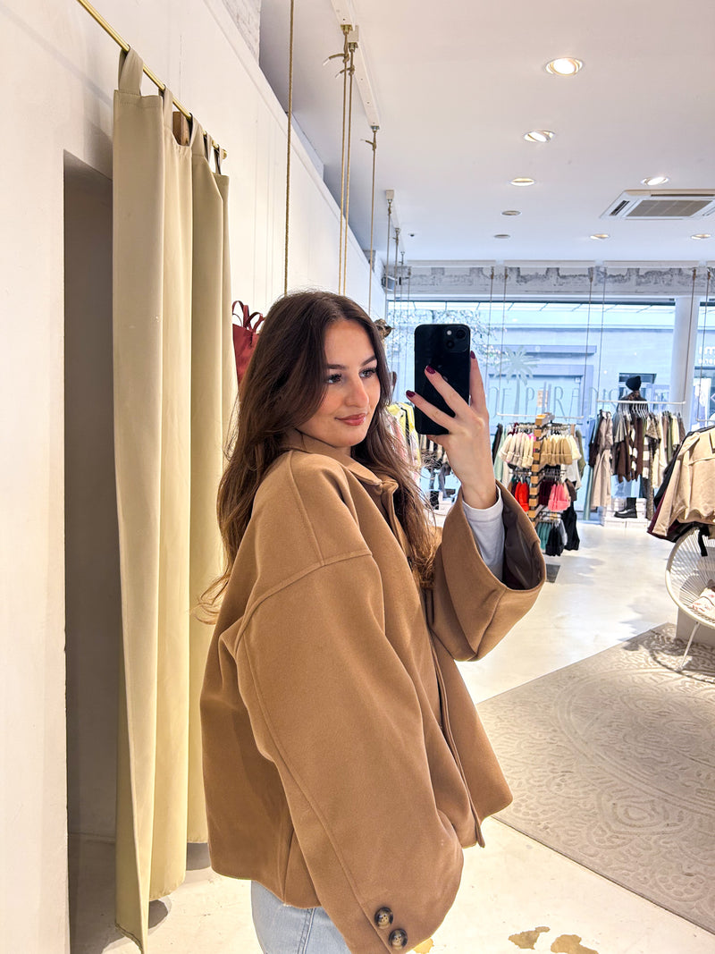 Kurzer Mantel Camel