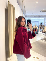 Kurzer Mantel Weinrot