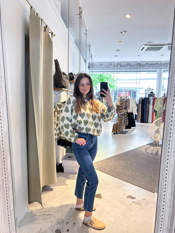 Long Mom Jeans Dunkelblau