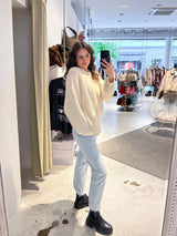 Grober Strickpullover Beige