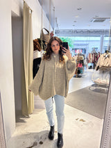 Oversized Strickjacke Taupe