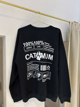 Cat Mum Crew Neck Schwarz