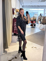 Kleid mit Pailletten Schwarz