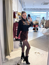 Hosenrock mit Pailletten Braun