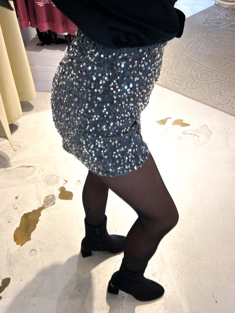 Hosenrock mit Pailletten Silber
