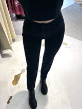 Long Mom Jeans Classic Schwarz