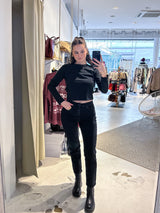 Long Mom Jeans Classic Schwarz