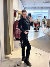Long Mom Jeans Classic Schwarz