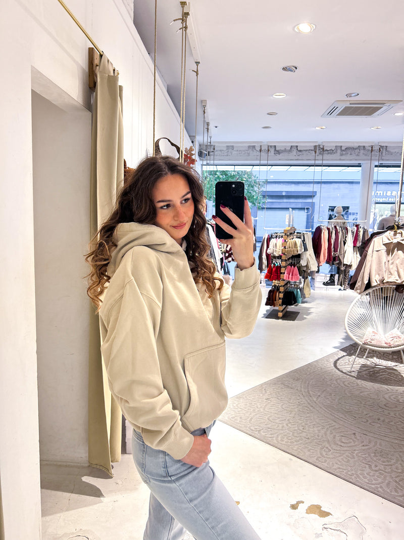 Beja Oversized Hoodie Washed Cozy Beige
