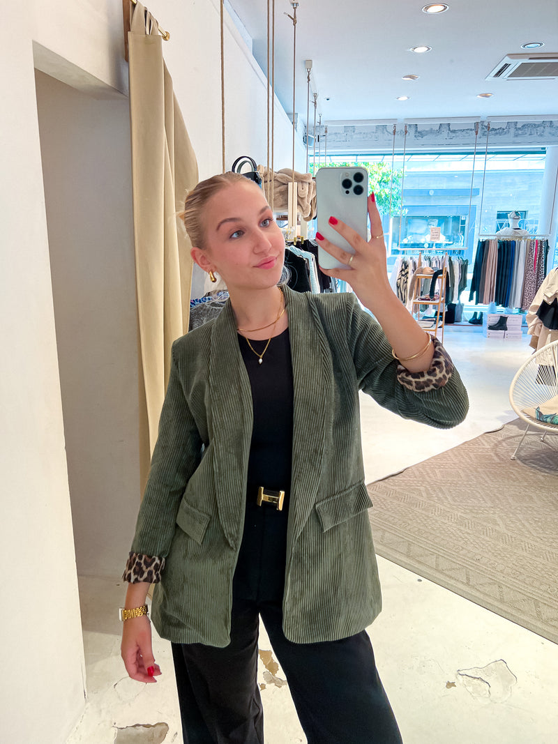 Cord Blazer Olive