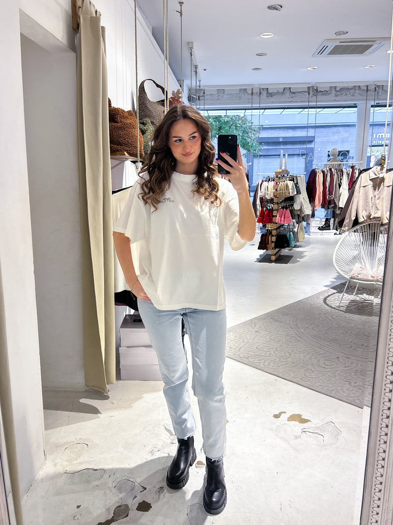 Marsala Heavy Oversized Tee Washed Snow White