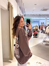 Cat Mum Crew Neck Braun