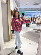 Cat Mum Crew Neck Weinrot