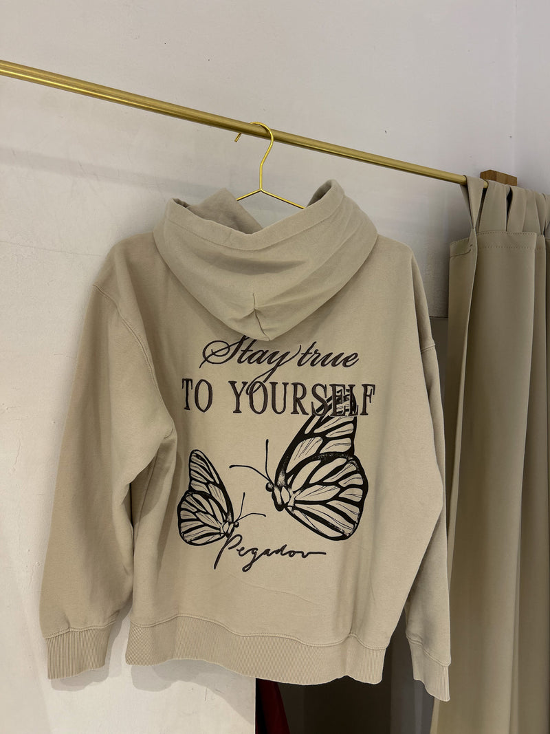 Beja Oversized Hoodie Washed Cozy Beige