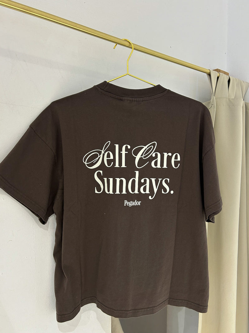 Deva Heavy Oversized Tee Washed Walnut Brown