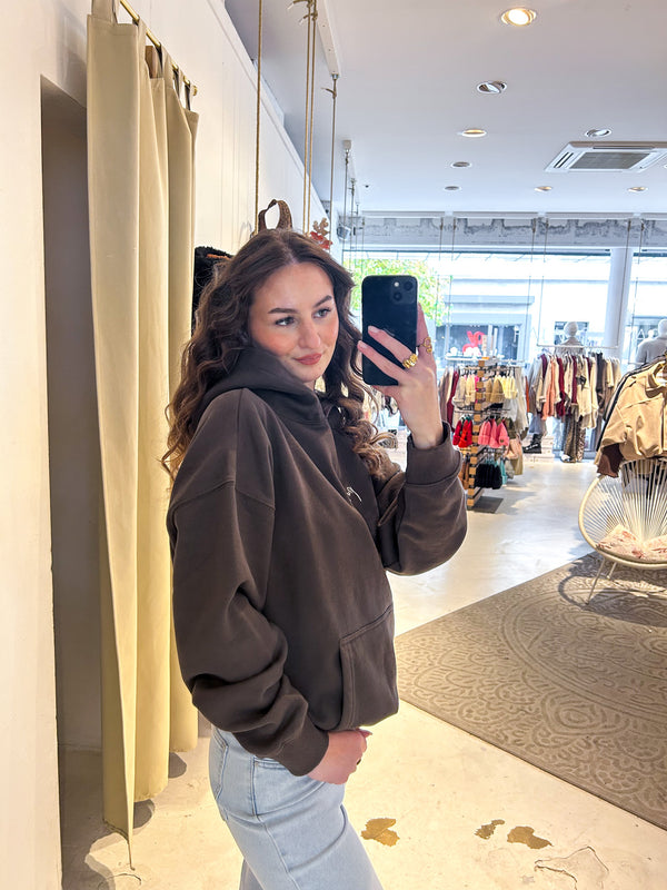 Beja Oversized Hoodie Washed Walnut Brown