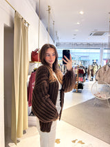 Grobe Strickjacke Braun