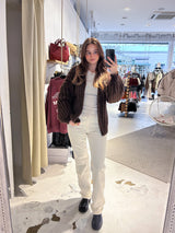 Grobe Strickjacke Braun