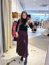 Silky Rock mit Leomuster Weinrot