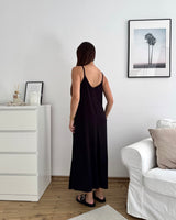 Viskosekleid Schwarz