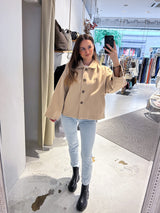 Kurzer Mantel Beige