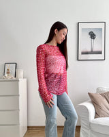 Longsleeve Mesh Leo Rosa/Rot