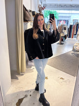 Kurzer Mantel Schwarz