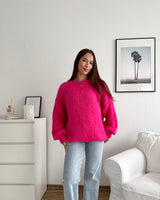 Oversized Strickpullover Pink