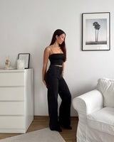 Extra Tall Wide Leg Jeans Schwarz