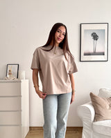 Rauma Heavy Oversized Tee Washed Warm Taupe
